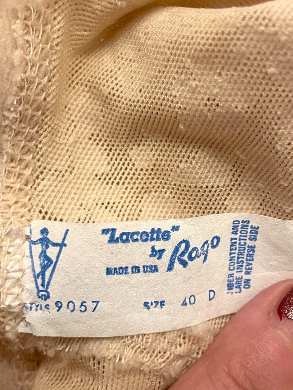 Rago Style 9057 Vintage Body Briefer Beige Extra Firm Sz 40D Retro Pinup 1940s - Picture 11 of 11